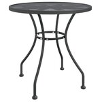 vidaXL Mobilier à dîner de jardin 3 Pièces Maille Métal Anthracite