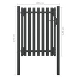 vidaXL Portail de clôture de jardin Acier 1x1 7 m Anthracite