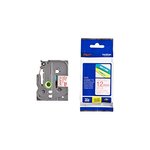 Ruban pour ptouch laminé 12mmx8m rouge/transparent tze132 brother