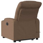 vidaXL Fauteuil de massage inclinable Marron Tissu