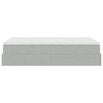 vidaXL Lit ottoman avec matelas gris clair 120x190 cm velours