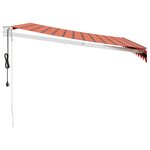 vidaXL Auvent rétractable automatique orange et marron 3 5x2 5 m