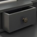 vidaXL Ensemble de coiffeuse avec tabouret Gris 80x69x141 cm Paulownia