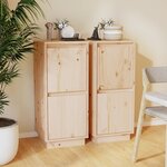 vidaXL Buffets 2 Pièces 31 5x34x75 cm Bois massif de pin
