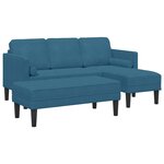 vidaXL Ensemble de Canapés avec coussin 2 Pièces Bleu Polyester