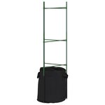 vidaXL Cages à tomates avec sacs à plantes 8 Pièces 116 cm acier et PP