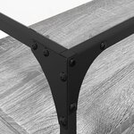 vidaXL Meuble TV avec dessus en verre sonoma gris bois d'ingénierie