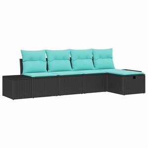 vidaXL Ensemble de Canapés avec coussin 4 Pièces polyrotin
