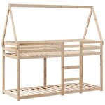 vidaXL Lit superposé avec toit 90x200 cm bois de pin massif