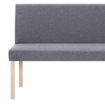 Banquette pouf tabouret meuble banc 139 5 cm gris clair polyester 3002101