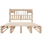 vidaXL Lit bibliothèque sans matelas 140x190 cm bois de pin massif