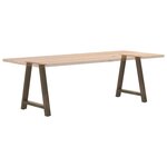 vidaXL Pieds de table à manger en forme de A  2 pièces  70 x (72-73) cm  acier