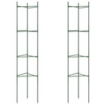vidaXL Cage à tomates 2 Pièces 154 cm acier et PP