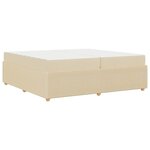 vidaXL Cadre de lit avec matelas avec matelas Crème 200 x 200 cm tissu