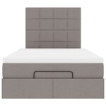 VidaXL Cadre de lit ottoman avec matelas taupe 120x190 cm tissu