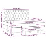 vidaXL Sommier à lattes de lit avec matelas Marron foncé 200x200 cm