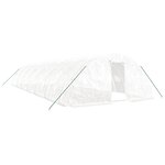vidaXL Serre avec cadre en acier blanc 70 m² 14x5x2 3 m
