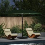 vidaXL Parasol de jardin Vert 385 x 209 x 244 cm tissu