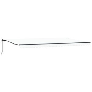 vidaXL Auvent Rétractable Blanc 600 × 300 cm Tissu et Aluminium