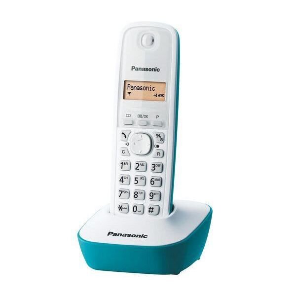 Panasonic KX-TG1611FRC Solo Téléphone Sans Fil Sans Répondeur Blanc Bleu