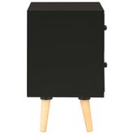 vidaXL Tables de chevet 2 Pièces Noir 40 x 30 x 50 cm Pin massif