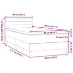 vidaXL Sommier à lattes de lit et matelas vert foncé 90x210 cm velours