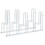 vidaXL Support de vélo au sol autoportant pour 5 vélos acier galvanisé