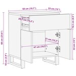 vidaXL Armoire de lit Marron 50 x 33 x 60 cm Bois de mangue massif