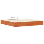 vidaXL Cadre de lit ottoman avec rangement Brun cire 180 x 200 cm
