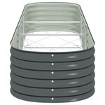 vidaXL Lit surélevé de jardin 320x80x44 cm Acier galvanisé Gris