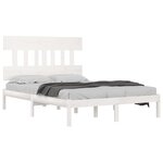 vidaXL Cadre de lit sans matelas blanc 160x200 cm bois massif
