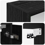 vidaXL Armoire Miroir de Salle de Bain Chêne noir 73 5 x 16 x 62 5 cm