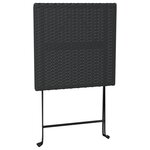 vidaXL Ensemble de bistro pliable 3 Pièces Noir Résine tressée