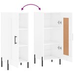vidaXL Buffet Blanc brillant 34 5x34x90 cm Bois d'ingénierie