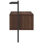 vidaXL Table de chevet murale 2 Pièces chêne marron 35x30x51 cm