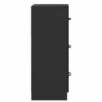 vidaXL Armoire à tiroirs Noir 33 x 34 5 x 87 cm Bois d'ingénierie