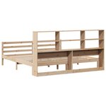 vidaXL Lit bibliothèque sans matelas 200x200 cm bois massif de pin