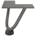 vidaXL Pieds en épingle à cheveux pour table basse 4 pièces Acier naturel 10 cm Acier massif