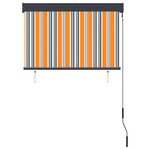 vidaXL Store roulant d'extérieur 100x250 cm Jaune et bleu