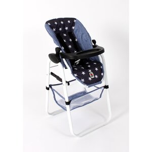 Bayer Chic 2000 655-51 - Chaise haute pour poupées Bleu étoiles