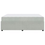 vidaXL Cadre de lit avec matelas Gris clair 160 x 200 cm tissu