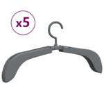 vidaXL Cintres extensibles 5 Pièces Gris