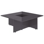 vidaXL Table basse Gris brillant 79 5x79 5x30 cm Aggloméré