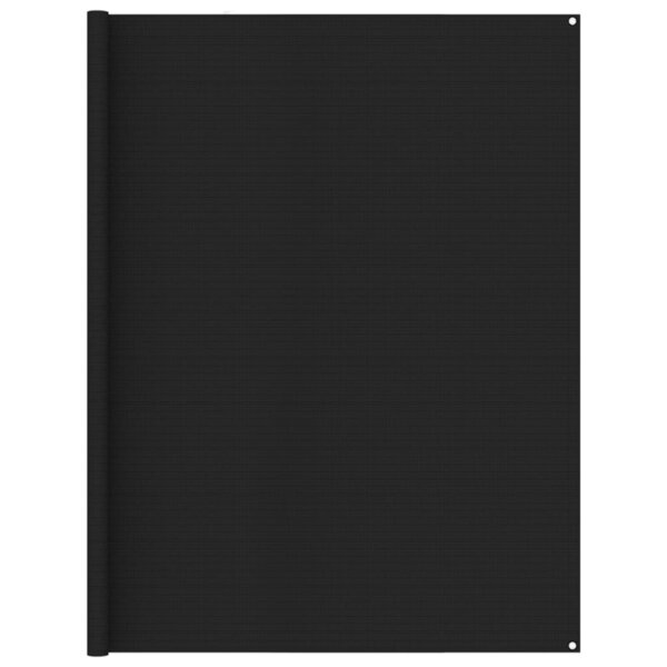 vidaXL Tapis de tente 250x300 cm Noir
