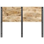 vidaXL Tête de lit 140 cm bois massif manguier et fer