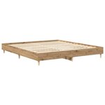 vidaXL Cadre de lit sans matelas chêne artisanal 200x200 cm