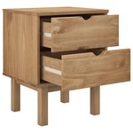 vidaXL Table de chevet OTTA 45x39x57 cm bois de pin massif