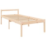 vidaXL Lit pour personne âgée et tête de lit 90x200 cm bois massif