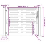 vidaXL Portail de jardin anthracite 105x80cm acier conception de carré