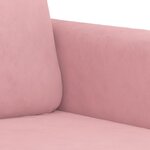 vidaXL Canapé à 2 places Rose 120 cm Velours